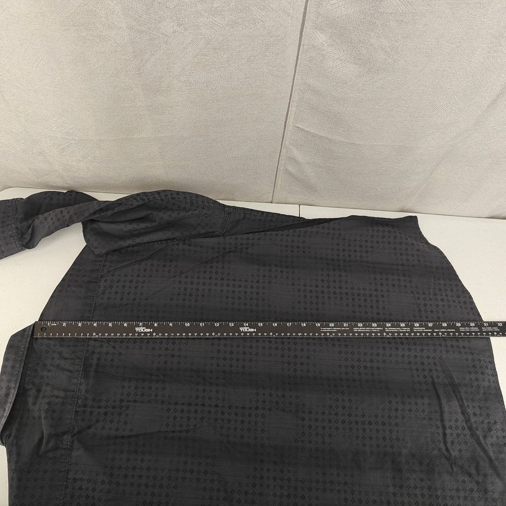 Robert Graham Button Shirt Mens 4XL Black Geometric Embroidered Floral Cuffs - Picture 12 of 14